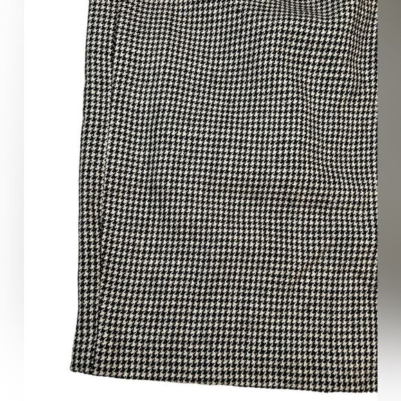 Vintage Houndstooth Patterned Black and white A-Line Pencil Skirt Knee Length - Picture 4 of 8